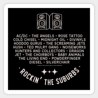 Australian Rock Music Rockin' The Suburbs Sticker